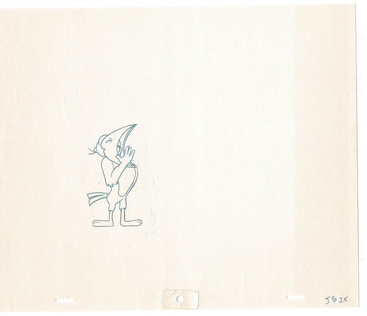 Heckle and Jeckle Lot of 2 Production Animation Cel Drawings Filmation 1979-80 F-75