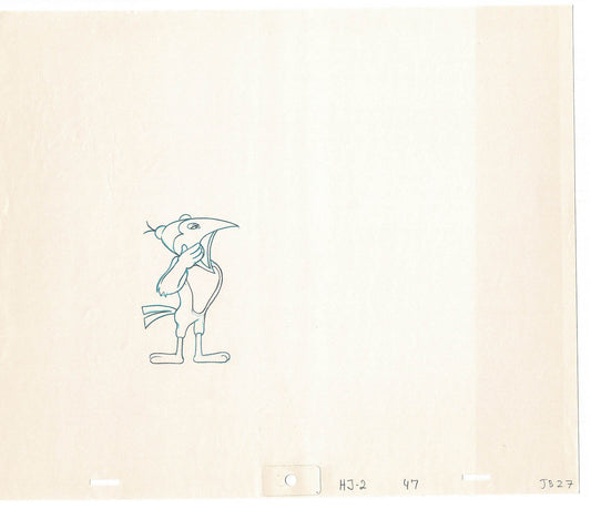 Heckle and Jeckle Lot of 2 Production Animation Cel Drawings Filmation 1979-80 F-77