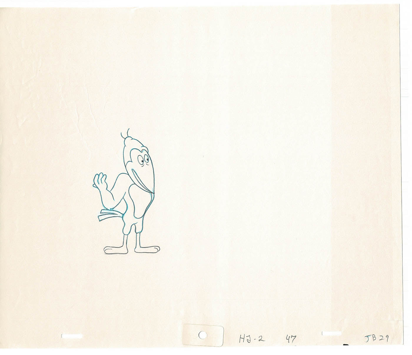 Heckle and Jeckle Lot of 2 Production Animation Cel Drawings Filmation 1979-80 F-79