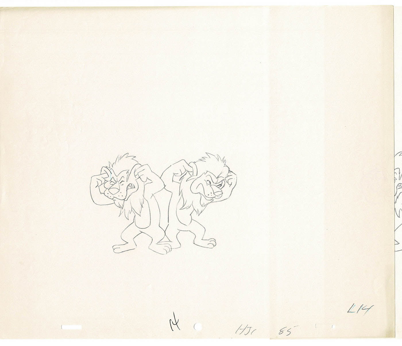 Heckle and Jeckle Lot of 2 Production Animation Cel Drawings Filmation 1979-80 F-91