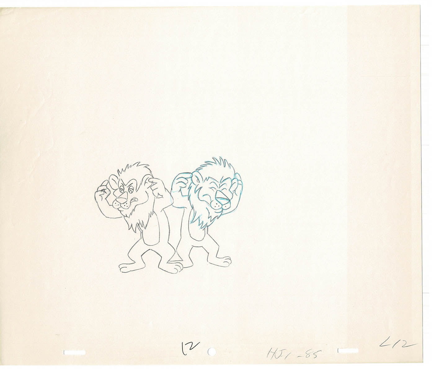 Heckle and Jeckle Lot of 2 Production Animation Cel Drawings Filmation 1979-80 F-91