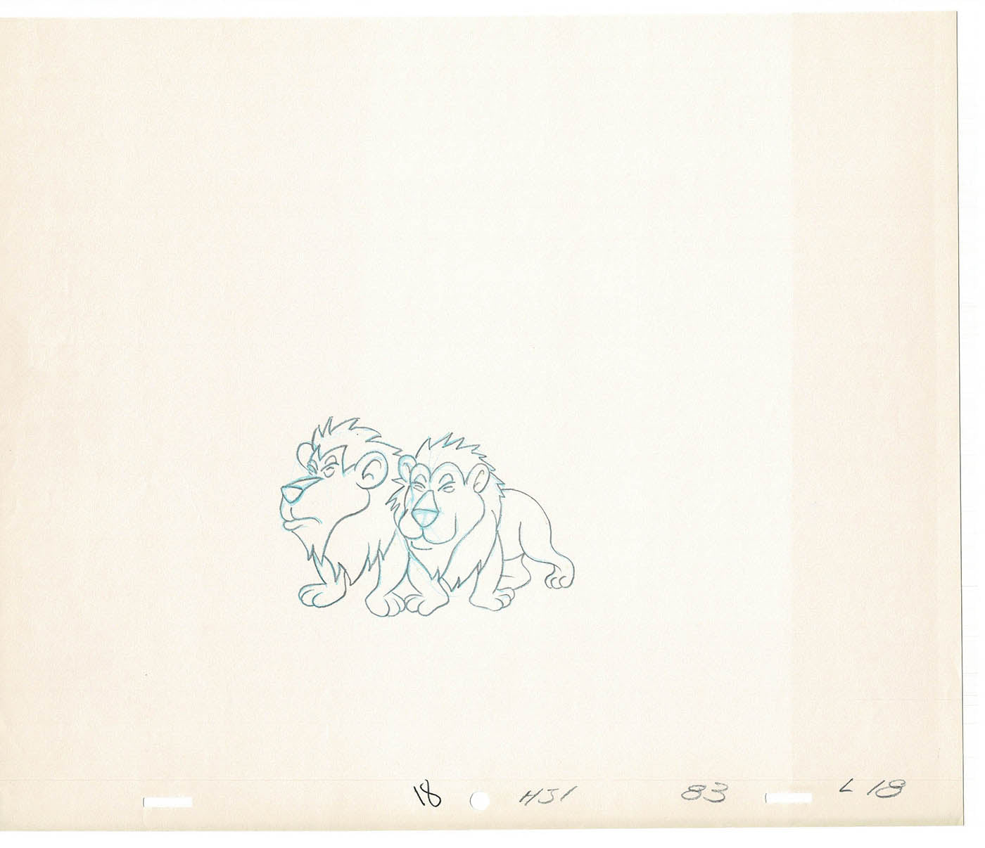 Heckle and Jeckle Lot of 2 Production Animation Cel Drawings Filmation 1979-80 F-97