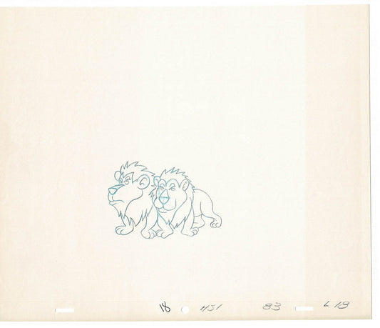 Heckle and Jeckle Lot of 2 Production Animation Cel Drawings Filmation 1979-80 F-97