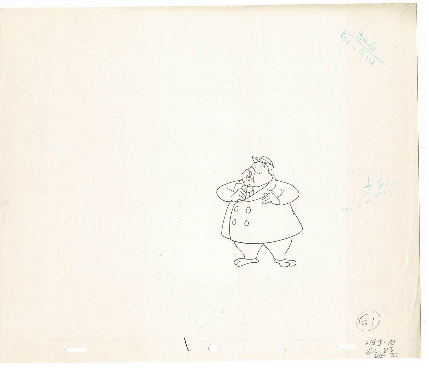 Heckle and Jeckle Lot of 2 Production Animation Cel Drawings Filmation 1979-80 F-99