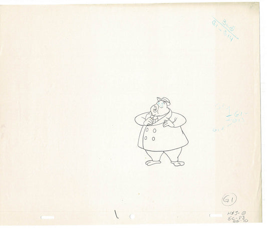 Heckle and Jeckle Lot of 2 Production Animation Cel Drawings Filmation 1979-80 F-99