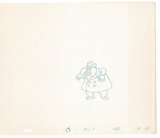 Heckle and Jeckle Lot of 2 Production Animation Cel Drawings Filmation 1979-80 F-101