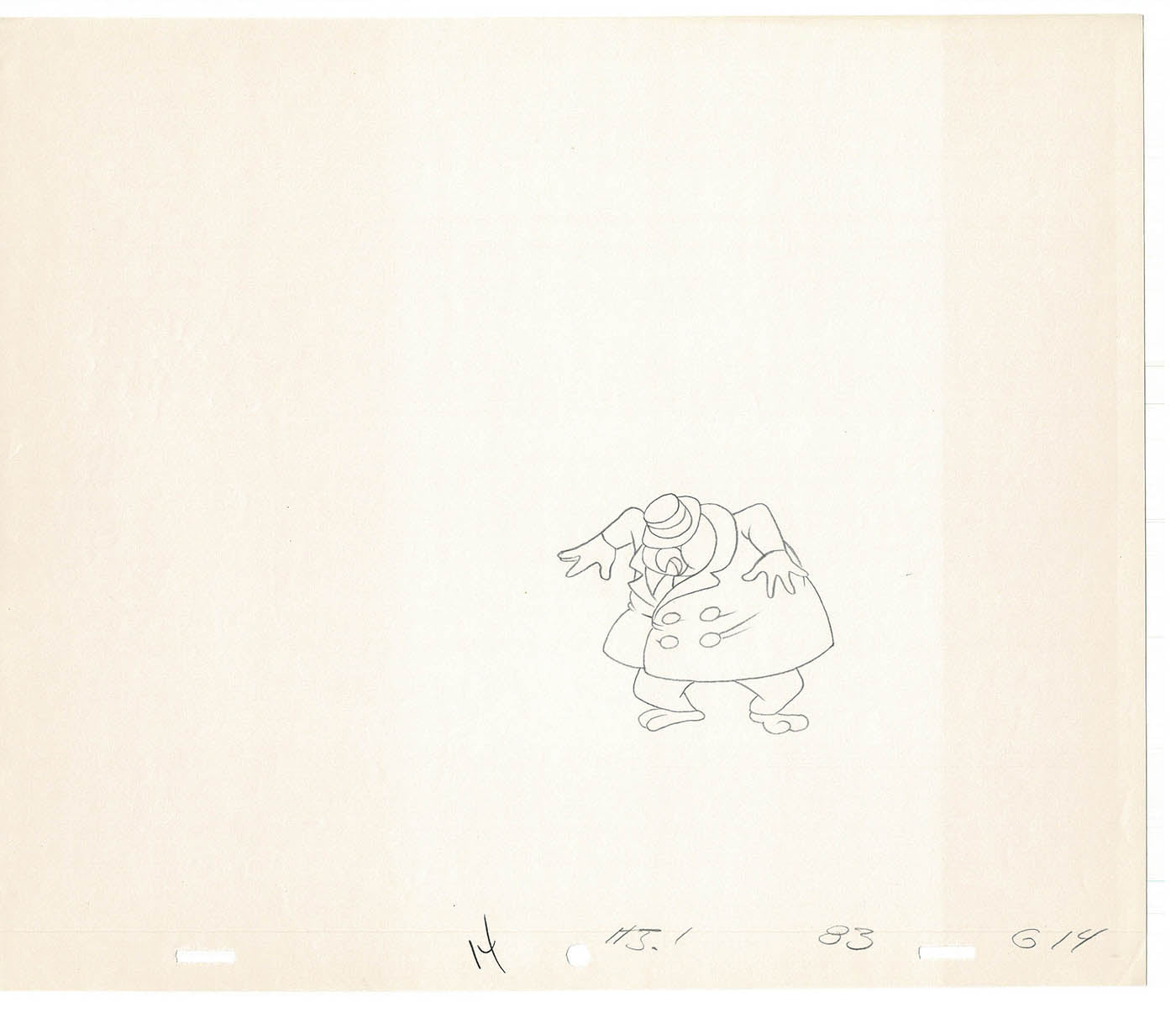 Heckle and Jeckle Lot of 2 Production Animation Cel Drawings Filmation 1979-80 F-101