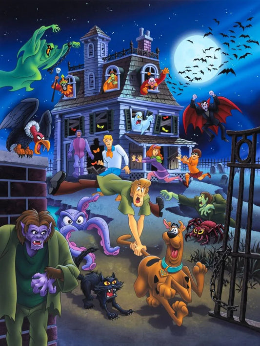 Scooby Doo Durrell Signed Ltd Ed of 500 Lithograph WB HB - House Swarming OH