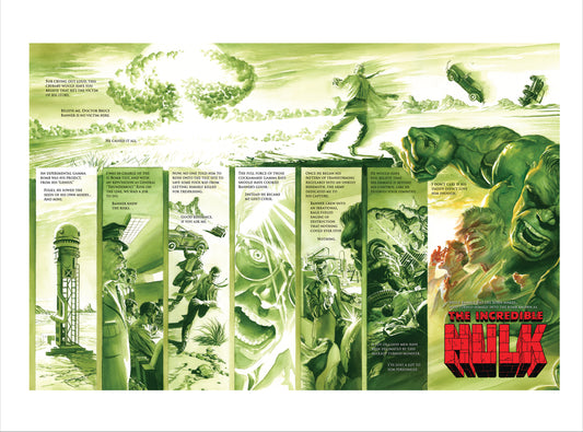 Hulk Origins Alex Ross Signed Marvel SDCC 2026 Exclusive Print on Paper Limited Edition of 25 Printers Proof Edition