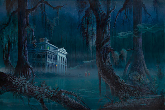 The Rescuers Walt Disney Fine Art Michael Humphries Signed Limited Edition of 95 Print on Canvas "Spirits in the Bayou"