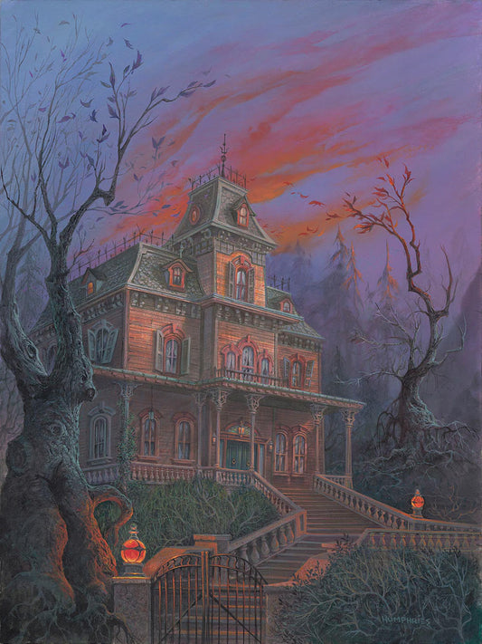 Haunted Mansion Walt Disney Fine Art Michael Humphries Signed Limited Edition of 50 Print on Canvas Phantom Manor