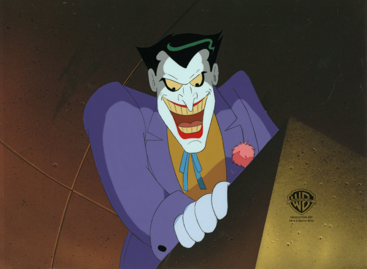 Batman the Animated Series The Joker BTAS Production Animation Cel AND Drawing Warner Bros DC 2272