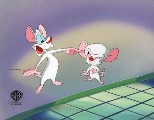 Pinky and The Brain Production Cels and Original Background from Steven Spielberg 1995-98 Warner Brothers 2304