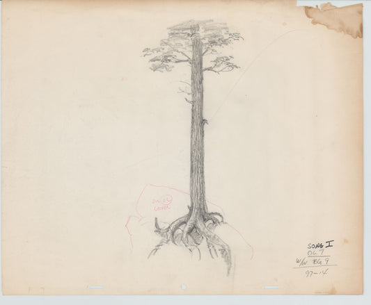 Heidi's Song Production Animation Background Drawing from Hanna Barbera 1982 b3108