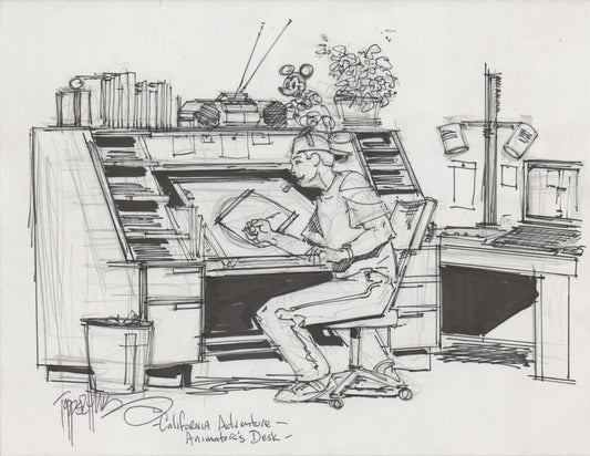 Disneyland Attraction California Adventure Plan Drawing Imagineer Original 1996 B171