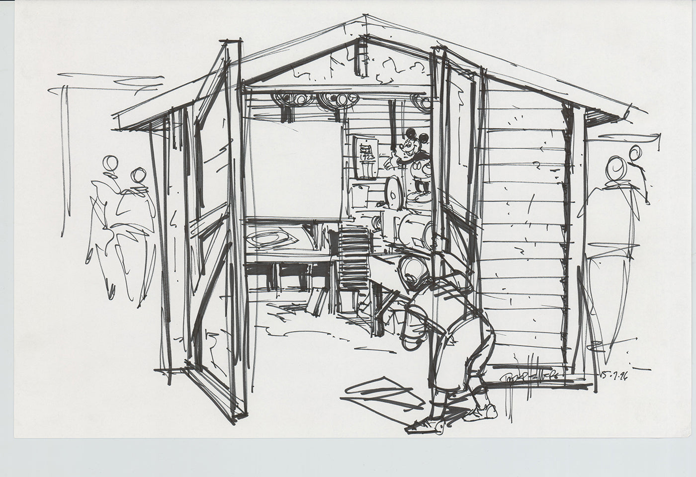 Disneyland Attraction California Adventure Plan Drawing Imagineer Original 1996 A174