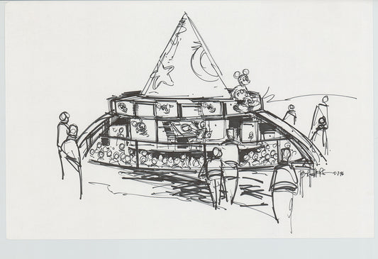 Disneyland Attraction California Adventure Plan Drawing Imagineer Original 1996 A177