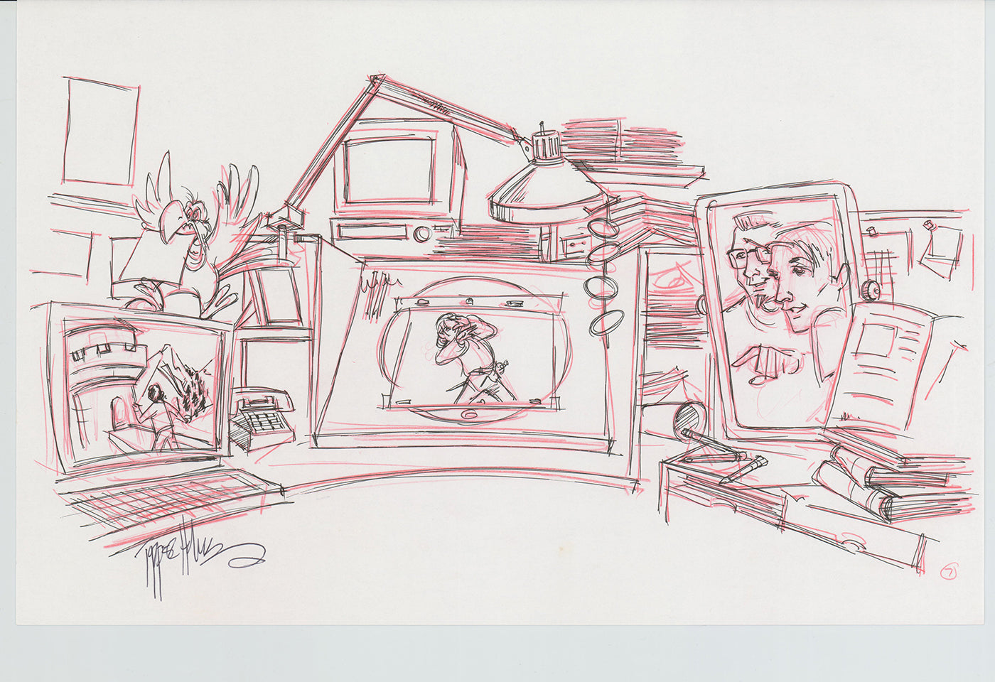 Disneyland Attraction California Adventure Plan Drawing Imagineer Original 1996 A185