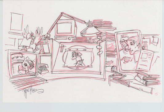 Disneyland Attraction California Adventure Plan Drawing Imagineer Original 1996 A185