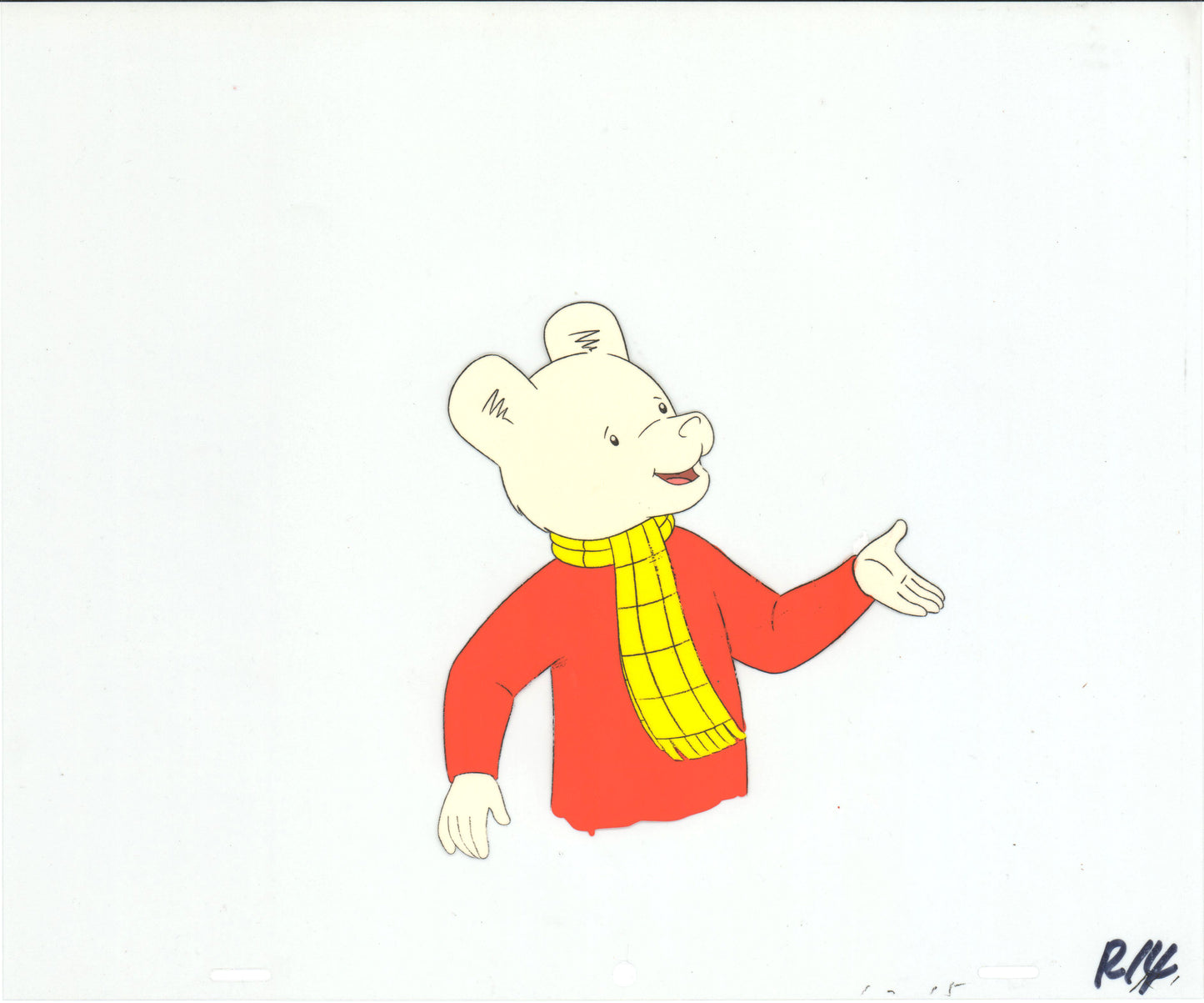 RUPERT Bear Original Production Animation Cel from the Cartoon by Nelvana Tourtel Animation 1990s 8-191