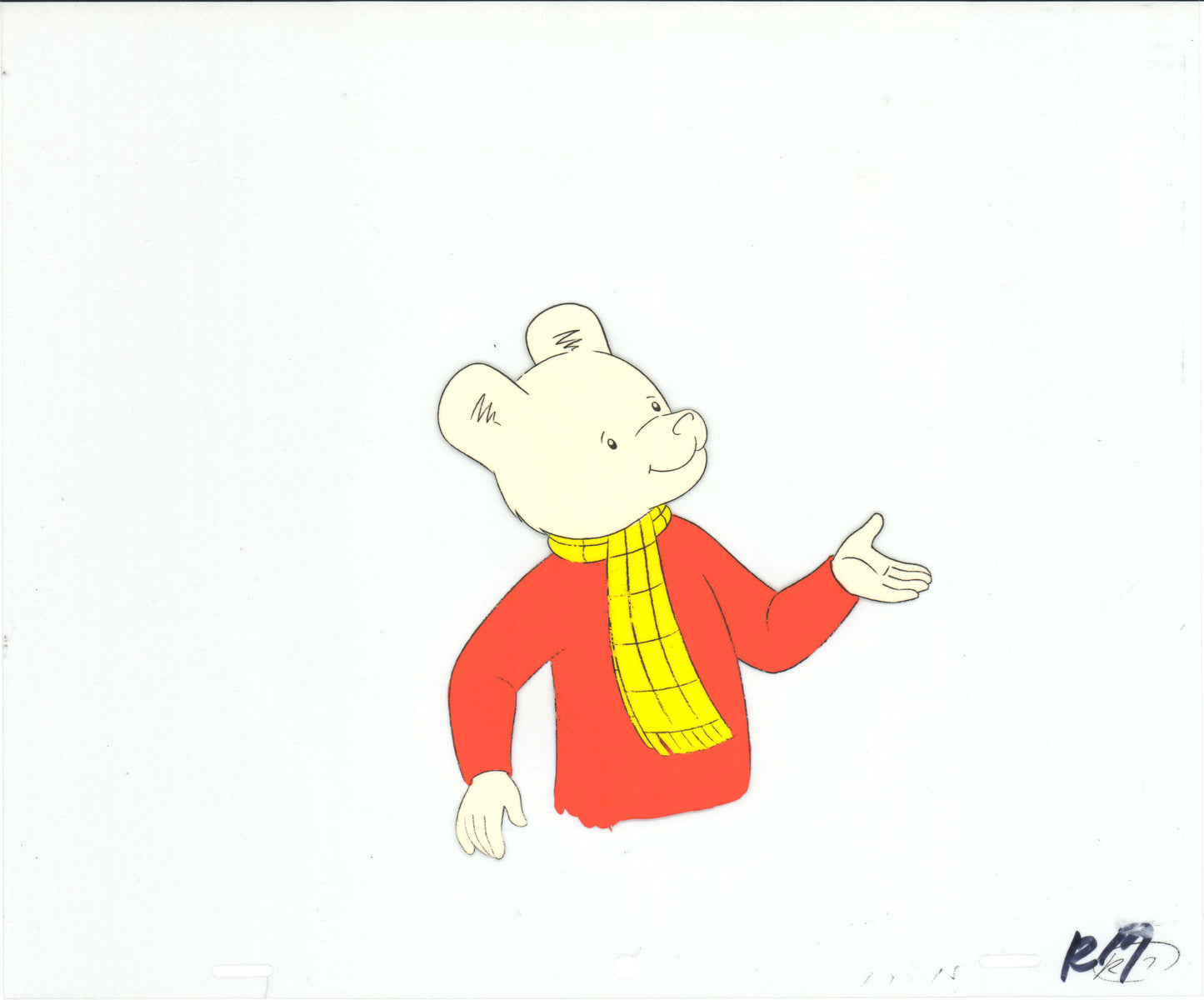 RUPERT Bear Original Production Animation Cel from the Cartoon by Nelvana Tourtel Animation 1990s 8-194