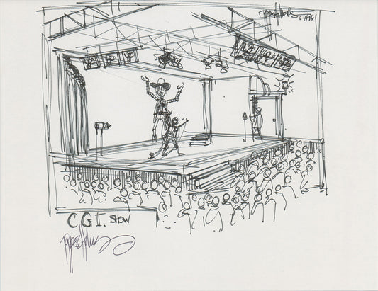 Disneyland Attraction California Adventure Plan Drawing Imagineer Original 1996 B194