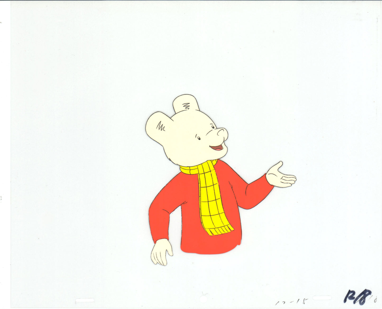 RUPERT Bear Original Production Animation Cel from the Cartoon by Nelvana Tourtel Animation 1990s 8-195