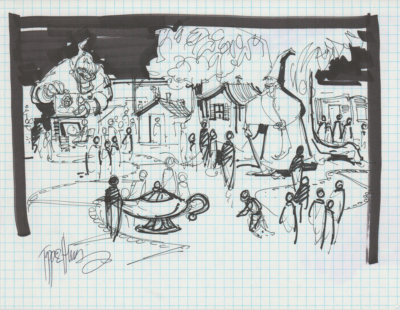 Disneyland Attraction California Adventure Plan Drawing Imagineer Original 1996 B195