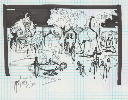 Disneyland Attraction California Adventure Plan Drawing Imagineer Original 1996 B195