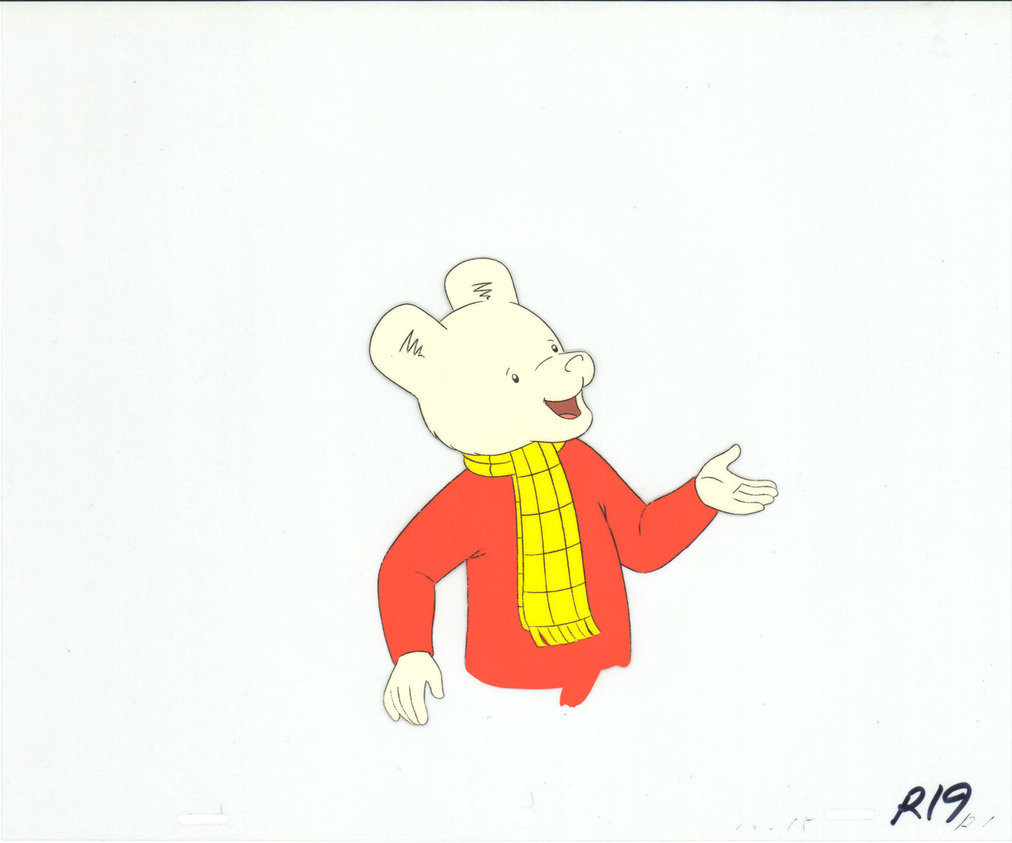 RUPERT Bear Original Production Animation Cel from the Cartoon by Nelvana Tourtel Animation 1990s 8-196