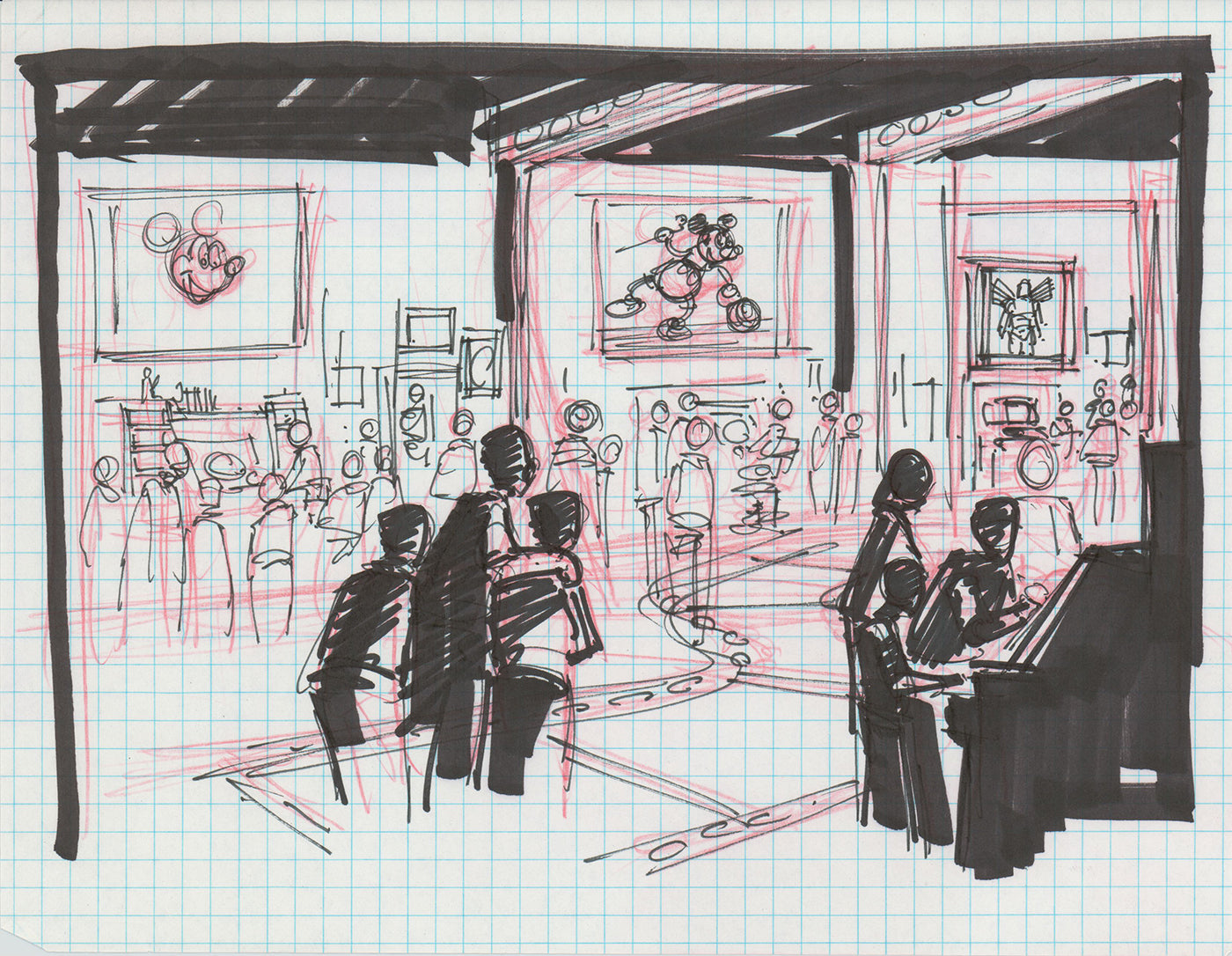 Disneyland Attraction California Adventure Plan Drawing Imagineer Original 1996 B196