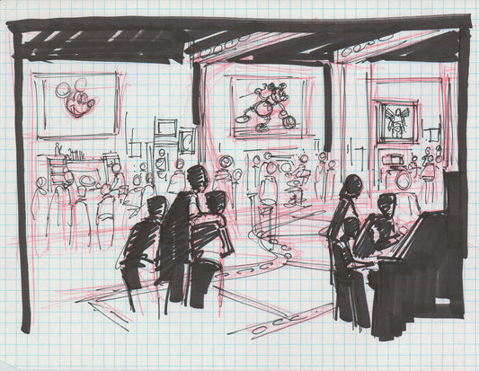 Disneyland Attraction California Adventure Plan Drawing Imagineer Original 1996 B196
