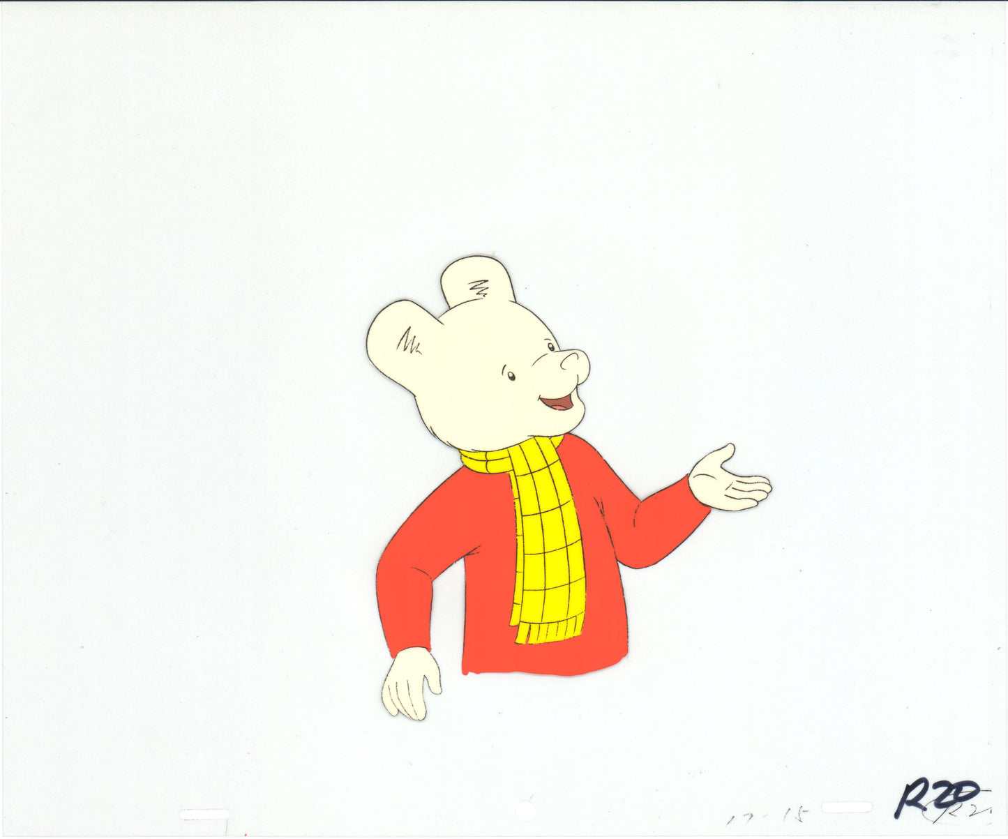 RUPERT Bear Original Production Animation Cel from the Cartoon by Nelvana Tourtel Animation 1990s 8-197
