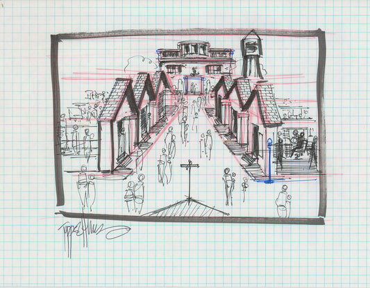 Disneyland Attraction California Adventure Plan Drawing Imagineer Original 1996 B198