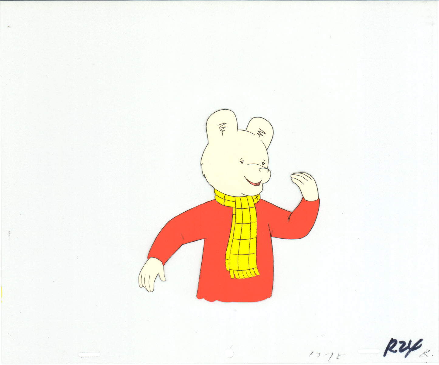 RUPERT Bear Original Production Animation Cel from the Cartoon by Nelvana Tourtel Animation 1990s 8-201