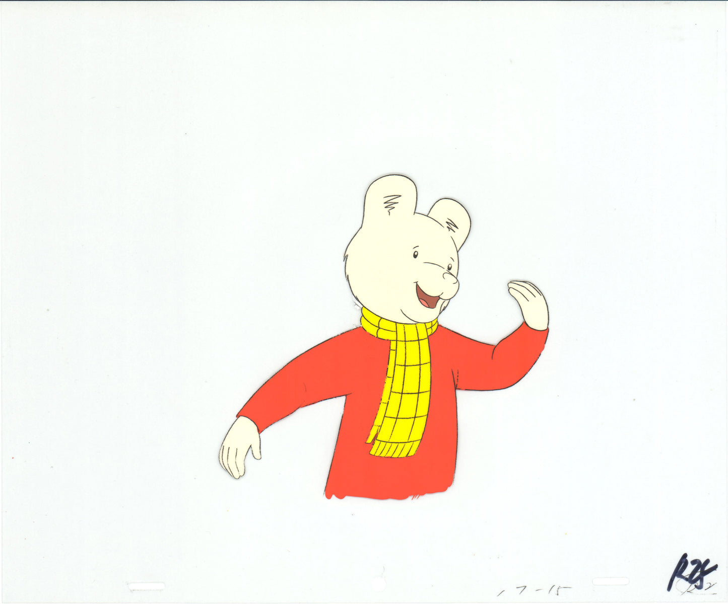 RUPERT Bear Original Production Animation Cel from the Cartoon by Nelvana Tourtel Animation 1990s 8-202