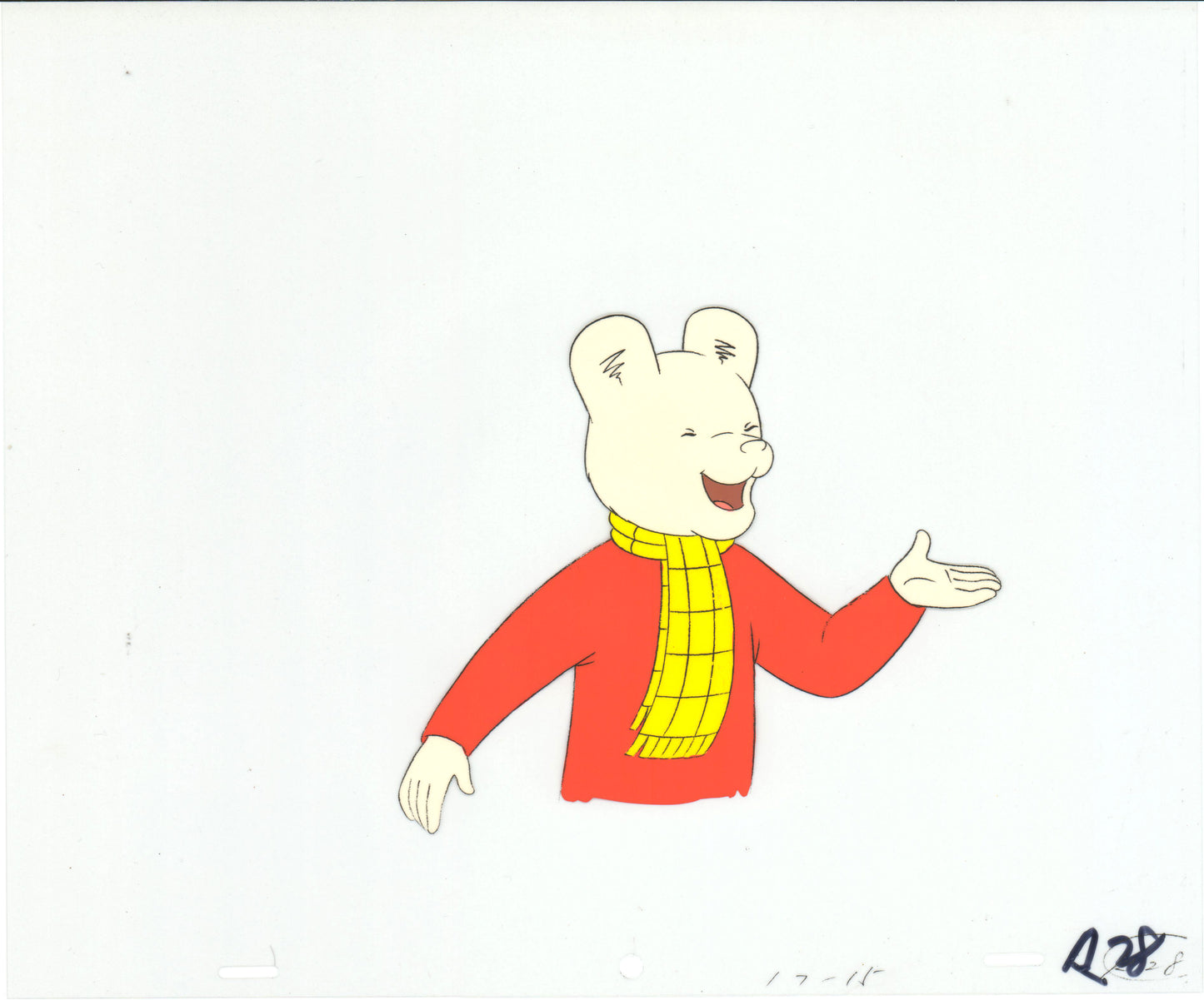 RUPERT Bear Original Production Animation Cel from the Cartoon by Nelvana Tourtel Animation 1990s 8-205