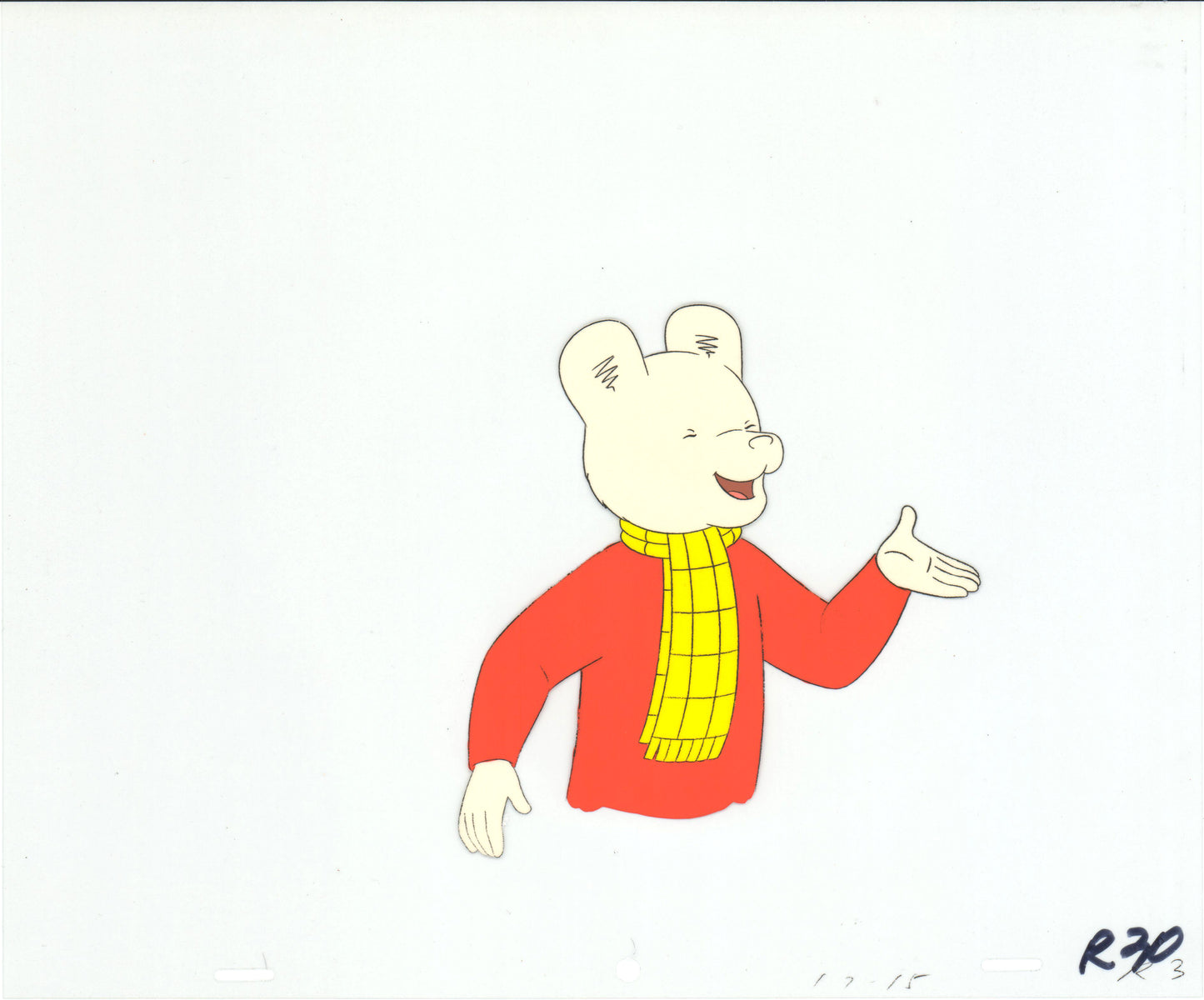RUPERT Bear Original Production Animation Cel from the Cartoon by Nelvana Tourtel Animation 1990s 8-207