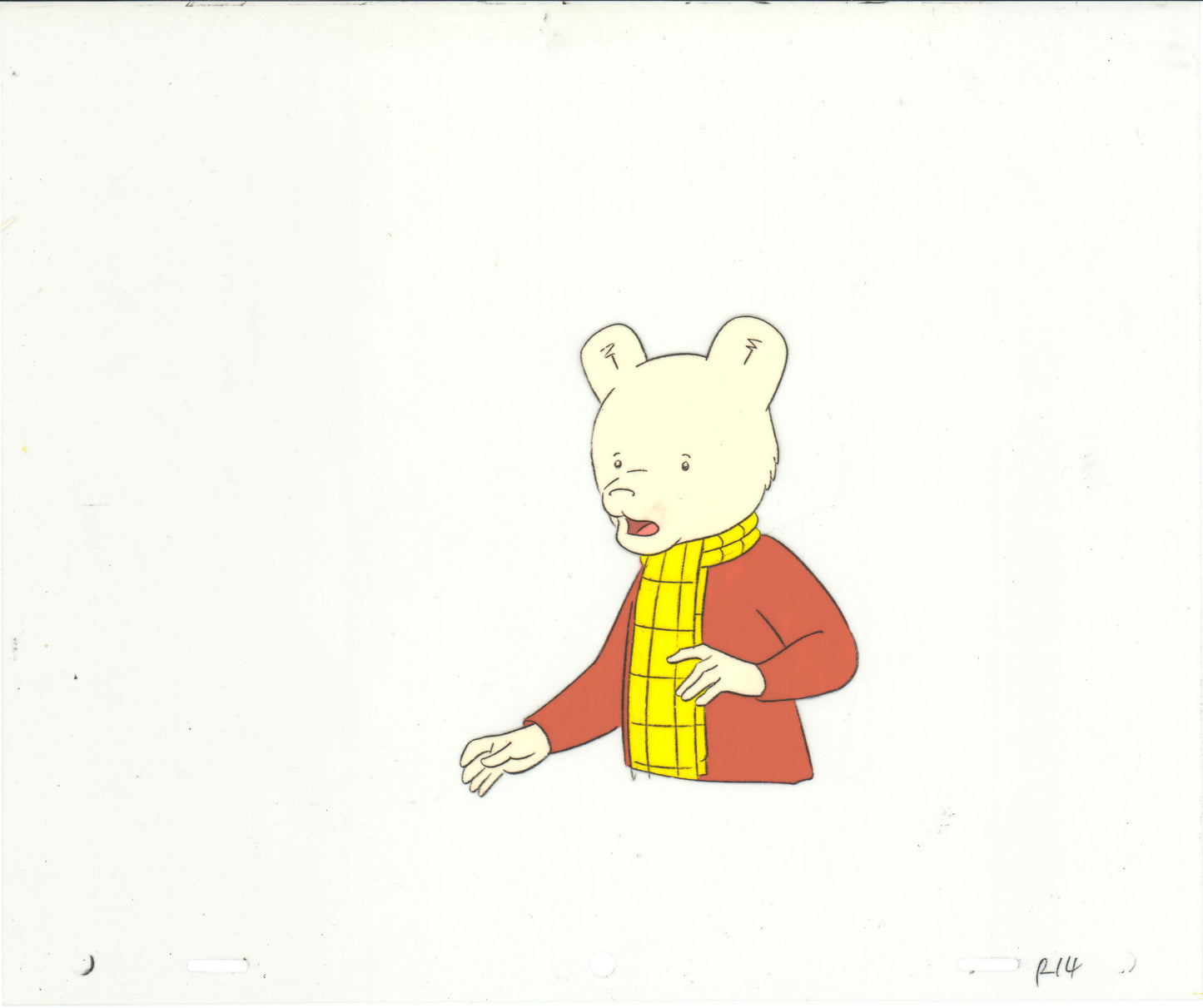 RUPERT Bear Original Production Animation Cel from the Cartoon by Nelvana Tourtel Animation 1990s 8-210