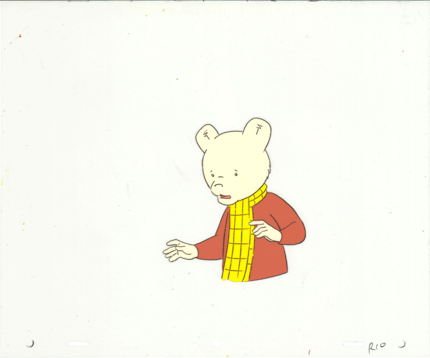 RUPERT Bear Original Production Animation Cel from the Cartoon by Nelvana Tourtel Animation 1990s 8-212