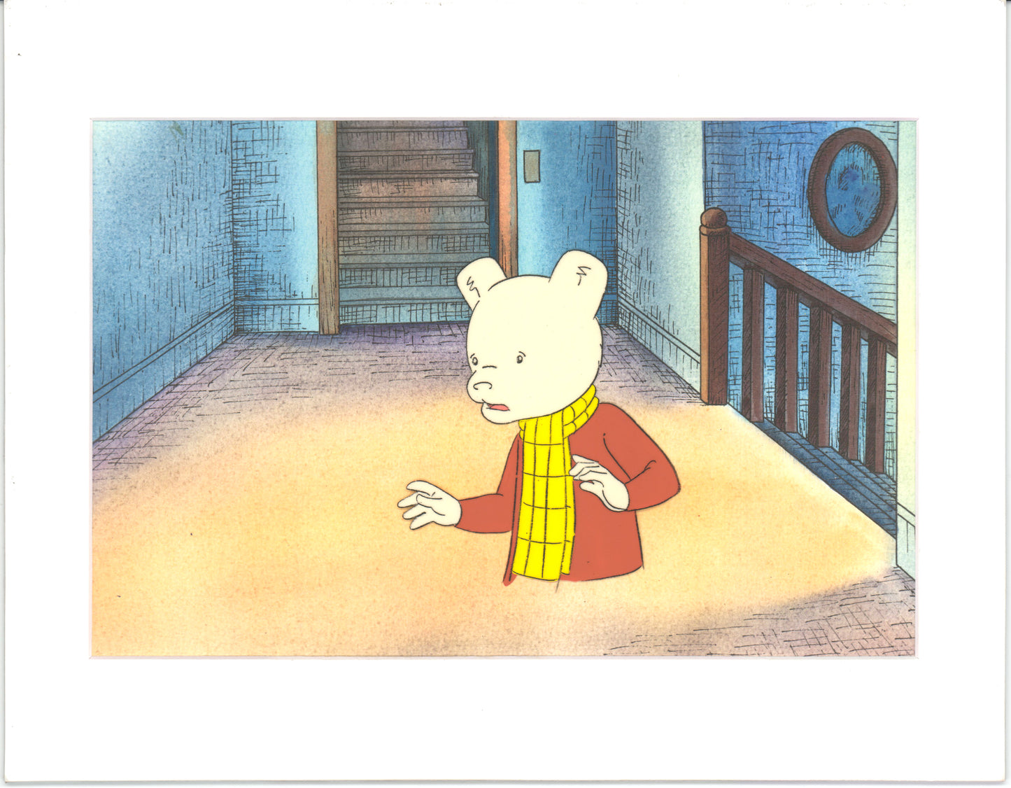 RUPERT Bear Original Production Animation Cel from the Cartoon by Nelvana Tourtel Animation 1990s 8-214