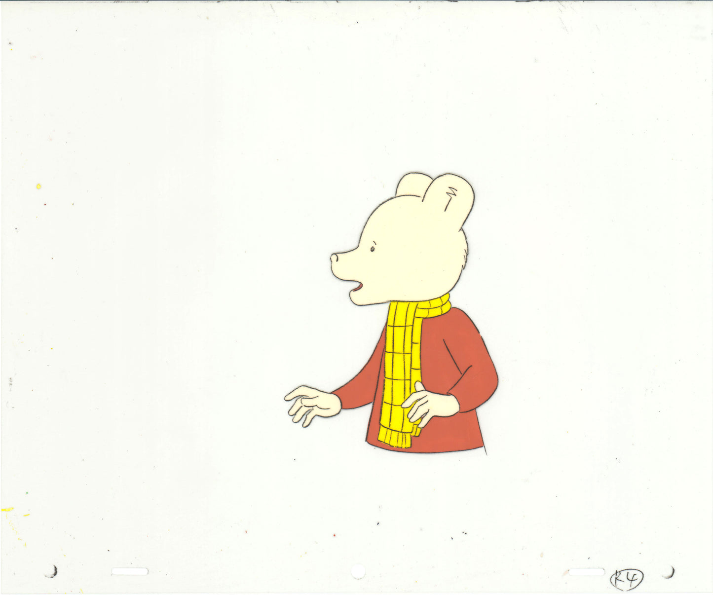 RUPERT Bear Original Production Animation Cel from the Cartoon by Nelvana Tourtel Animation 1990s 8-218