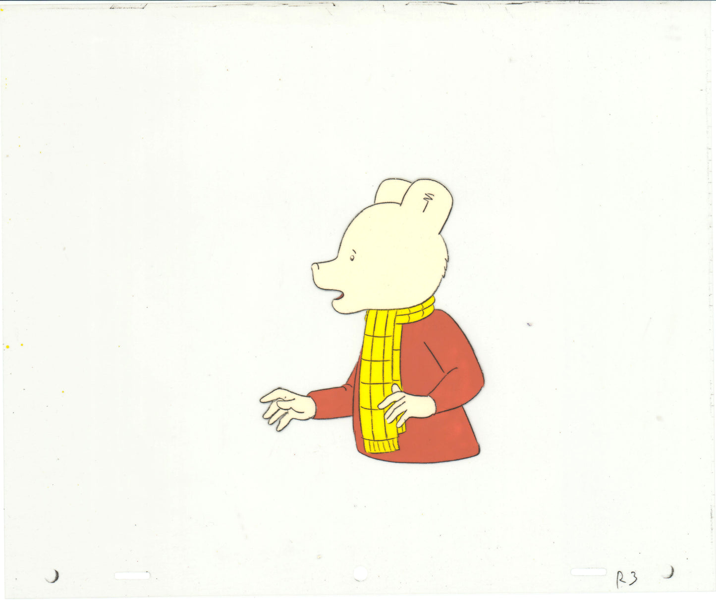 RUPERT Bear Original Production Animation Cel from the Cartoon by Nelvana Tourtel Animation 1990s 8-219