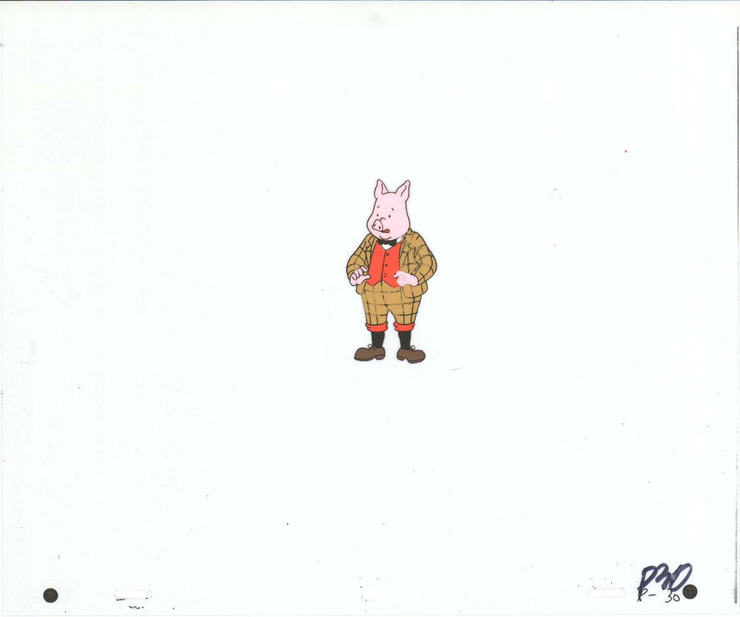 RUPERT Bear Podgy Pig Original Production Animation Cel from the Cartoon by Nelvana Tourtel Animation 1990s 8-328