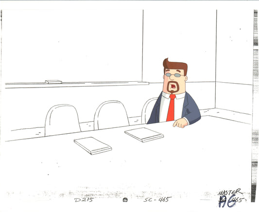 Dilbert Original Production Animation Cel and Drawing Scott Adams 1999-2000 A413