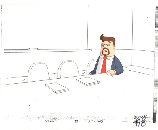 Dilbert Original Production Animation Cel and Drawing Scott Adams 1999-2000 A415