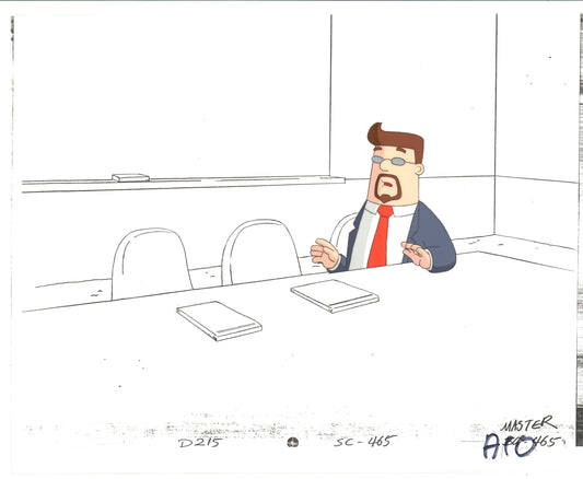 Dilbert Original Production Animation Cel and Drawing Scott Adams 1999-2000 A417