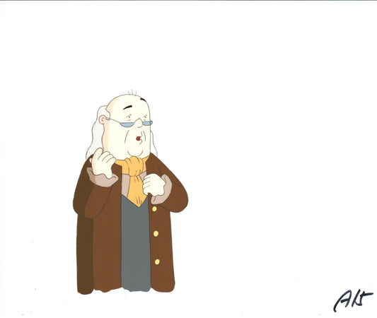 Dilbert Ben Franklin Original Production Animation Cel and Drawing Scott Adams 1999-2000 B435