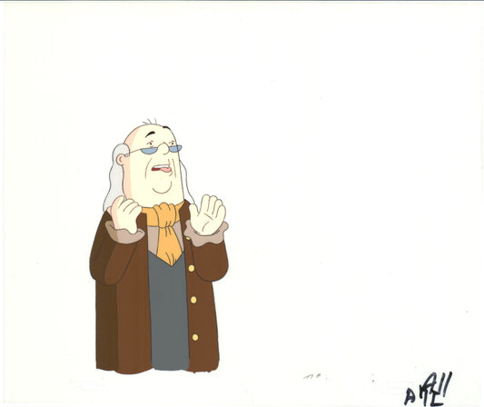 Dilbert Ben Franklin Original Production Animation Cel and Drawing Scott Adams 1999-2000 B439