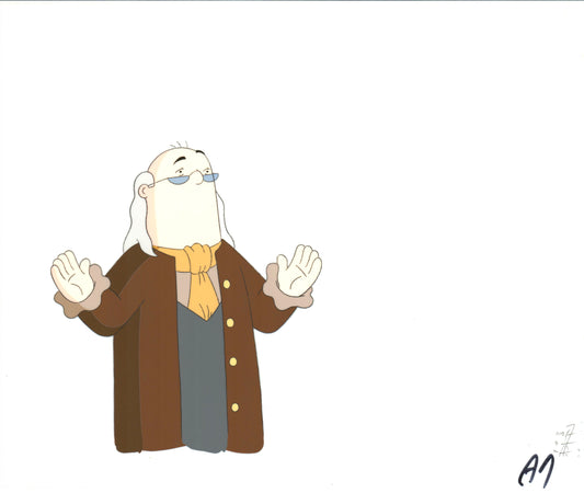 Dilbert Ben Franklin Original Production Animation Cel and Drawing Scott Adams 1999-2000 B448